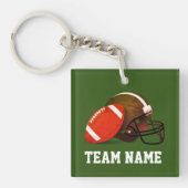 Leuk gepersonaliseerd voetbalteam sleutelhanger (Voorkant)