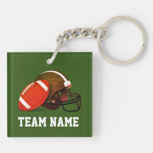 Leuk gepersonaliseerd voetbalteam sleutelhanger