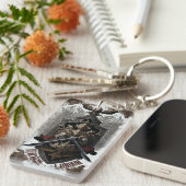 Leuk gepersonaliseerd wapenschild Naam Sleutelhang Sleutelhanger (Voorkant Rechts)