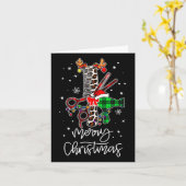 Leuk gereedschap Kapper Barber Vrolijk Kerstmis Ka Kaart (Gele Bloem)