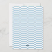 Leuk geruit  Kleur 1 Foto LT BLAUW Feestdagenkaart (Achterkant)