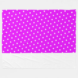 Leuk gestippeld tropisch roze driekwart kleurenblo fleece deken