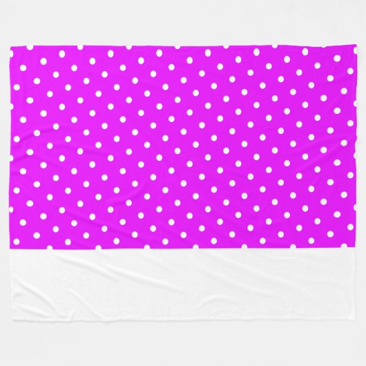 Leuk gestippeld tropisch roze driekwart kleurenblo fleece deken (Voorkant (Horizontaal))