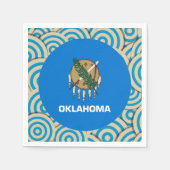 Leuk gevuld, ronde vlag van Oklahoma Servetten (Voorkant)