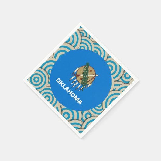 Leuk gevuld, ronde vlag van Oklahoma Servetten (Hoek)
