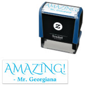 Leuk "GEWELDIG!" Teacher Rubber Stamp Zelfinktende Stempel (In situ)
