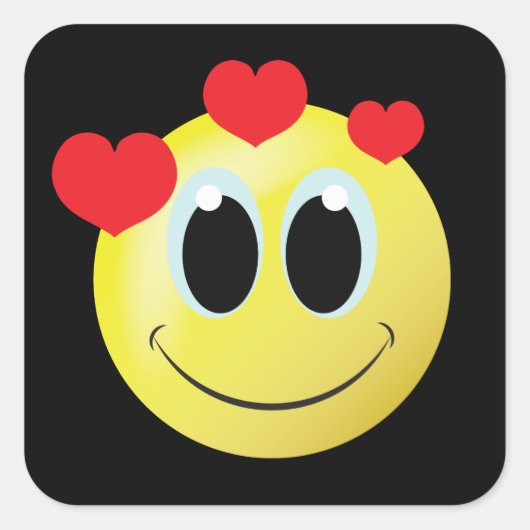 Leuk gezicht liefde thuis sticker (Voorkant)