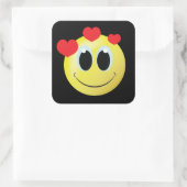 Leuk gezicht liefde thuis sticker (Tas)