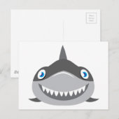 leuk gezicht van de haai briefkaart (Voorkant / Achterkant)
