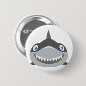 leuk gezicht van de haai ronde button 5,7 cm (Voorkant /achterkant)
