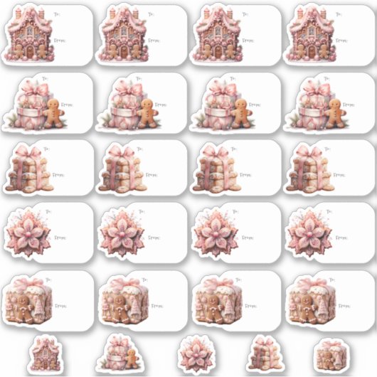 Leuk Gingerbread Cadeau Label Kerst (Voorkant)