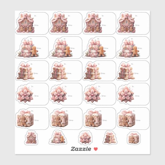Leuk Gingerbread Cadeau Label Kerst (Vel)