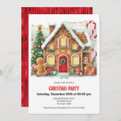 Leuk Gingerbread House Kerstfeest Feestdagenkaart (Voorkant / Achterkant)