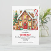 Leuk Gingerbread House Kerstfeest Feestdagenkaart (Staand voorkant)