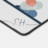 Leuk Girly Blue boho Wildflower abstract patroon Bureaumat (Hoek)