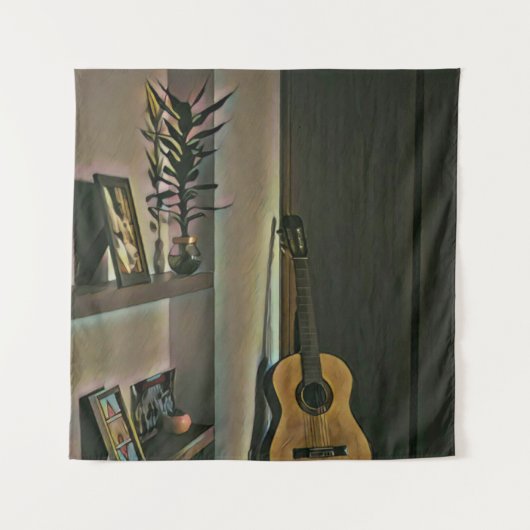 Leuk gitarist cadeau wandkleed (Voorkant)