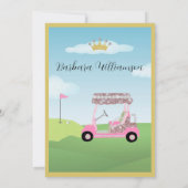 Leuk Glam Vijftig Dame Golfer 50ste Verjaardagsfee Kaart (Achterkant)