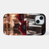 Leuk glas wijn iPhone 15 case (Achterkant horizontaal)