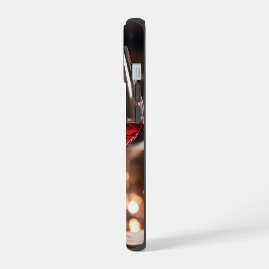 Leuk glas wijn iPhone 15 case (Linkerkant)