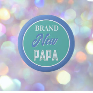 Leuk! Gloednieuwe Papa pin/knop Ronde Button 5,7 Cm