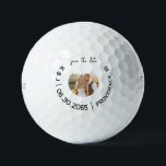 Leuk Golf Foto Bruiloft Save the Date Golfballen<br><div class="desc">Golfbal Sla de datum op. Foto. Titleist Pro V1. Leuk.</div>