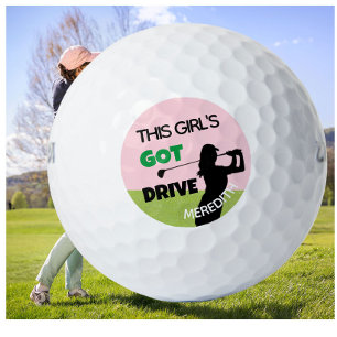 Leuk Golf Gal Swing Got Drive Naam Golfballen
