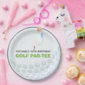 Leuk golf-thema verjaardagsfeestje papieren bordje (Feest)