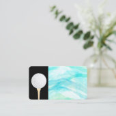 leuk golfbal op waterverf design visitekaartje (Staand voorkant)