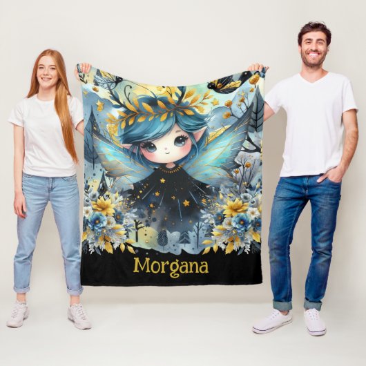 Leuk Gotisch Meisje Aangepast Decor Cadeau Gotisch Fleece Deken (In situ)