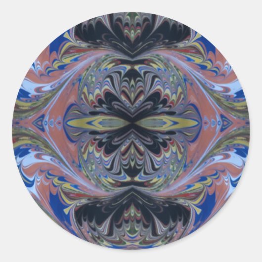 Leuk Gotisch Thema Zwart en Geel Ronde Sticker (Voorkant)