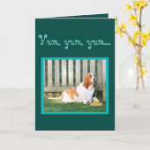 Leuk & Grappig Basset Hound op de Kaart w/Cake van (Gele Bloem)