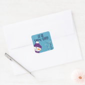 Leuk grappig cadeau naught sneeuwpop tot sneeuw go vierkante sticker (Envelop)