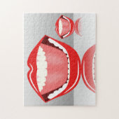 Leuk Grappig Cool Lachen Grote Mond Jigsaw Puzzle Legpuzzel (Verticaal)