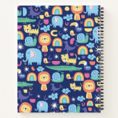 Leuk Grappig Gepersonaliseerd Kleurrijk Cartoon Di Notitieboek (Achterkant)