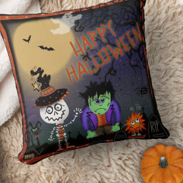Leuk Grappig Halloween Skelet Monster Kinder Kussen