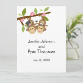 leuk grappig huwelijkskoppel bruiloft uitnodiging (Staand voorkant)