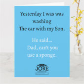 Leuk grappig papa grap ontwerp wenskaart kaart (Gele Bloem)