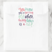 Leuk Grappig Quote Gezegde Getting Old Humor Ronde Sticker (Tas)