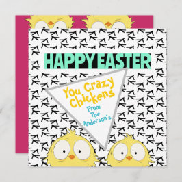 Leuk Grappig Schattige "Happy Easter You Crazy Chi Feestdagenkaart