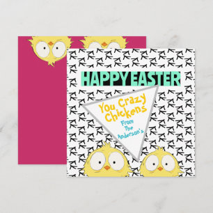 Leuk Grappig Schattige "Happy Easter You Crazy Chi Feestdagenkaart