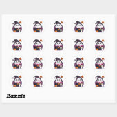 Leuk. Grappig spook chocolade Halloween Ronde Sticker (Vel)