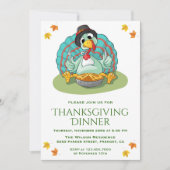 Leuk Grappig Turkije Thanksgiving Diner Party Invi Kaart (Voorkant)
