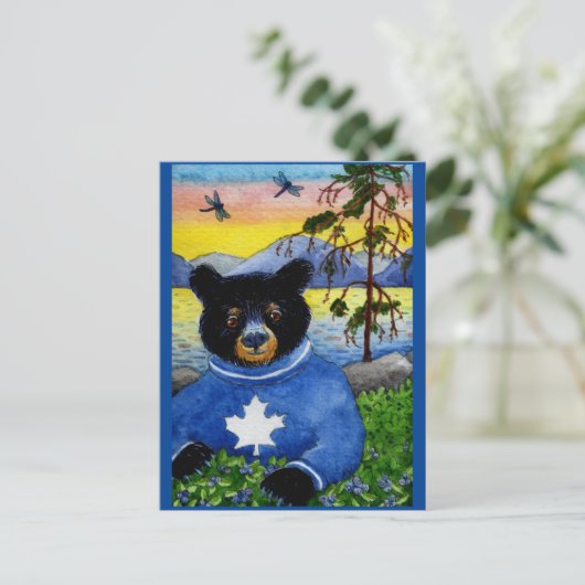 Leuk Grappig Zwart Beer Algonquin Park briefkaart (Staand voorkant)