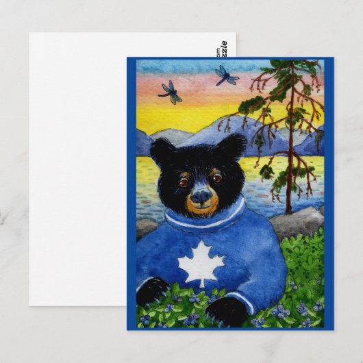 Leuk Grappig Zwart Beer Algonquin Park briefkaart (Voorkant / Achterkant)