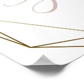 Leuk Gratis Dranken Bar Menu Bord Roze Goud Poster (Hoek)