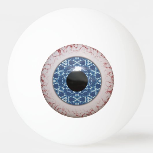 Leuk griezelig blauw Eyeball ontwerp Pingpongbal (Achterkant)