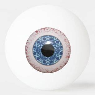Leuk griezelig blauw Eyeball ontwerp Pingpongbal