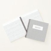Leuk grijs en wit geruit dagboek notitieboek (Binnen)