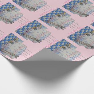 Leuk grijs muizen verfraaid de kaarsenart. van de cadeaupapier