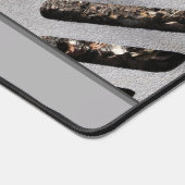 Leuk Grijs Zwaar Metalen Gratblik Monogram Bureaumat (Hoek)